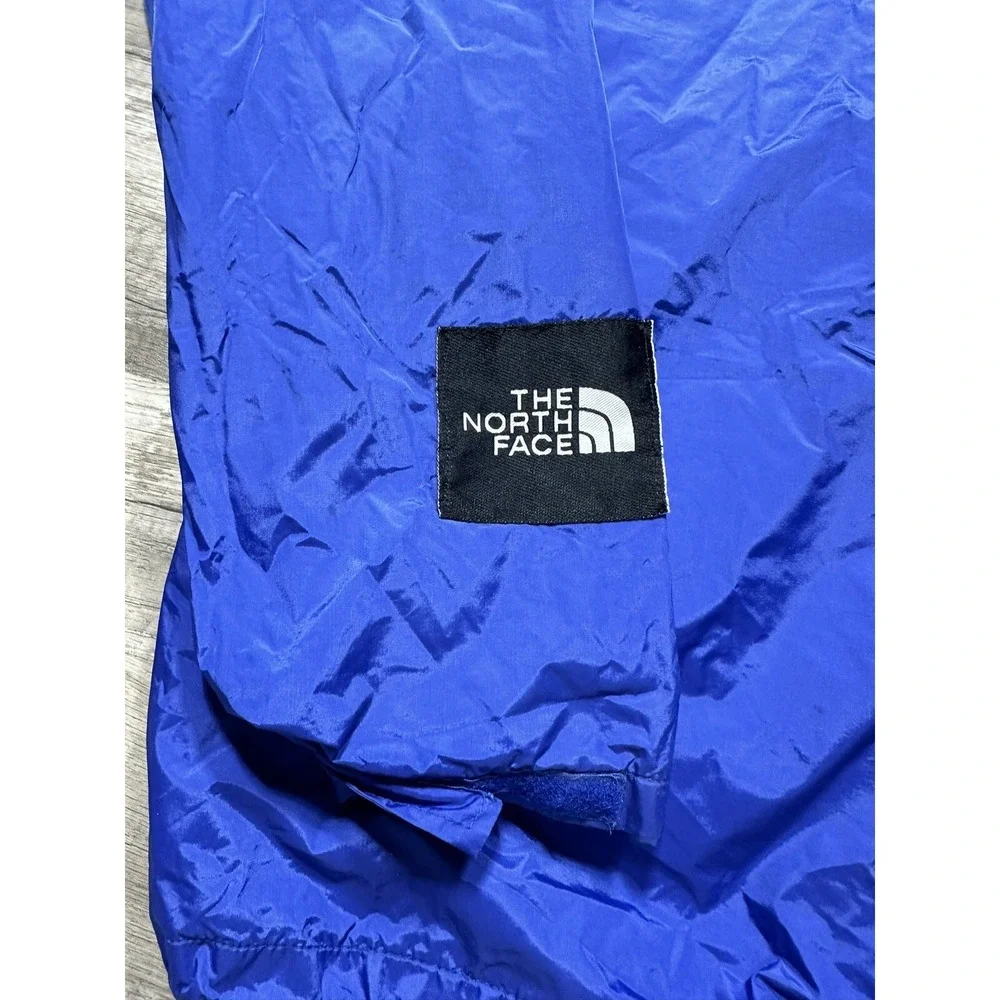 VTG North Face Mens Blue Black Full Zip Windbreaker Jacket Size Large‎